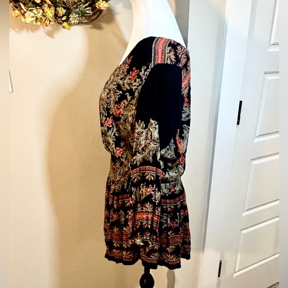 FREE PEOPLE Moonlight Drive Printed Mini Dress Boho Tassels Woman’s Small - Picture 7 of 11